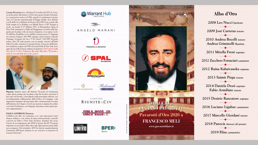 Torna il Pavarotti D’Oro di Correggio