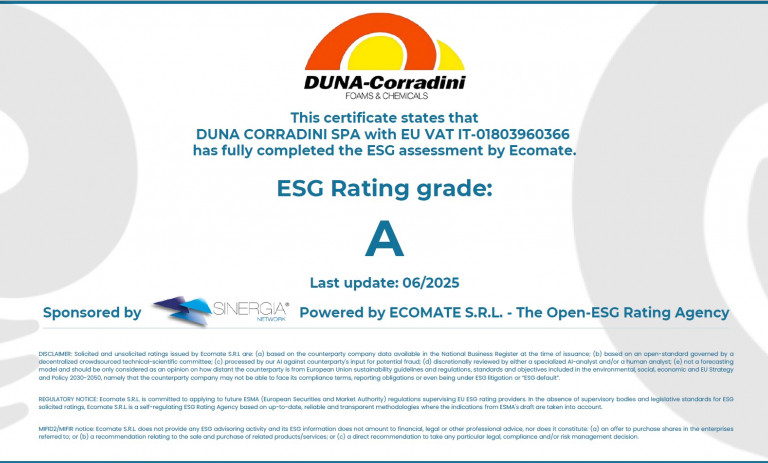 DUNA-CORRADINI SI CONFERMA ESG RATING A