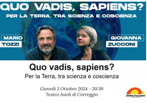 18.09.2024 - DUNA PER “QUO VADIS, SAPIENS?” CON MARIO TOZZI E GIOVANNA ZUCCONI