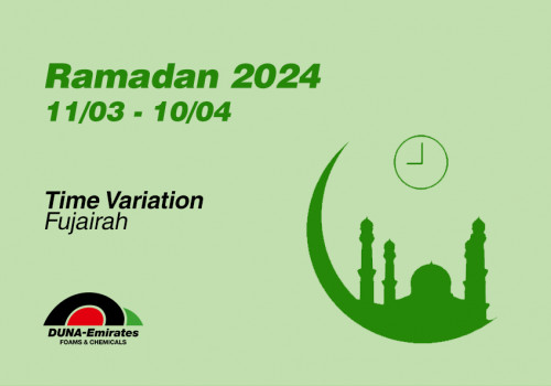 01.03.2024 - RAMADAN 2024: VARIAZIONE DI ORARIO IN DUNA-EMIRATES