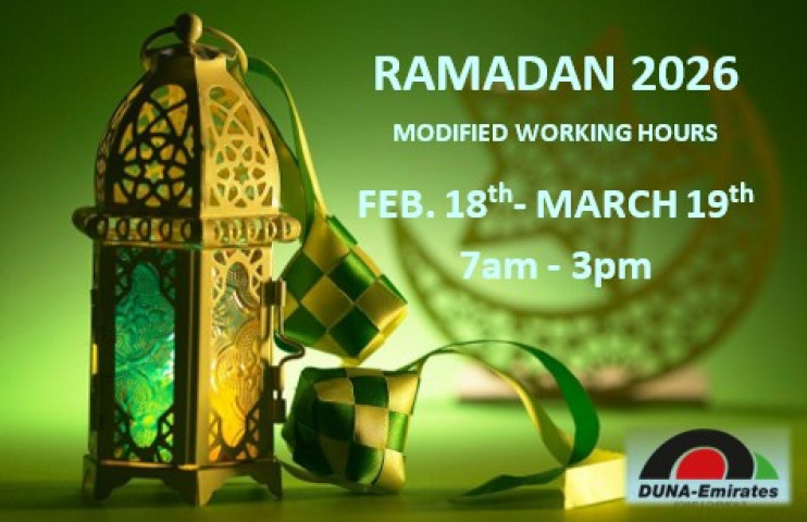 RAMADAN 2026: VARIAZIONE DI ORARIO IN DUNA-EMIRATES